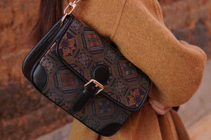 Women's Zhuang Brocade Baguette Bag - model image 5