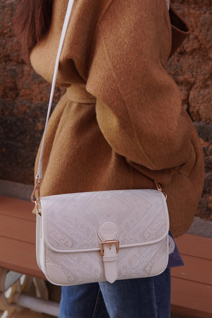 Women's Ivory White Zhuang Brocade Baguette Bag - main image 1