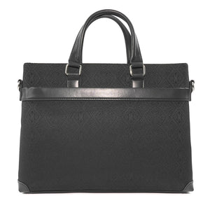 Black brocade briefcase main view