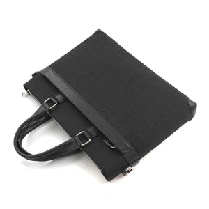 Black brocade briefcase view 05