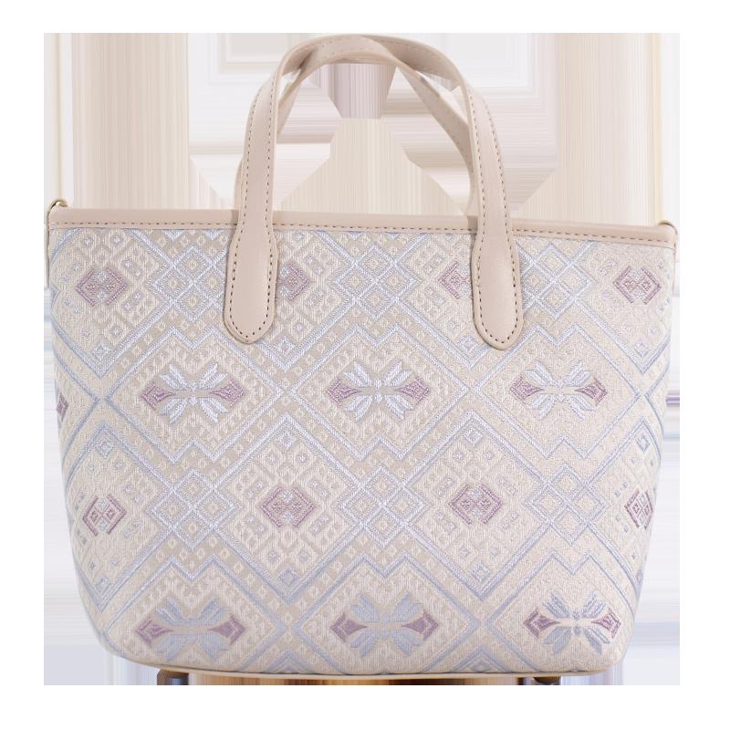 Multicolor brocade crossbody bag main view