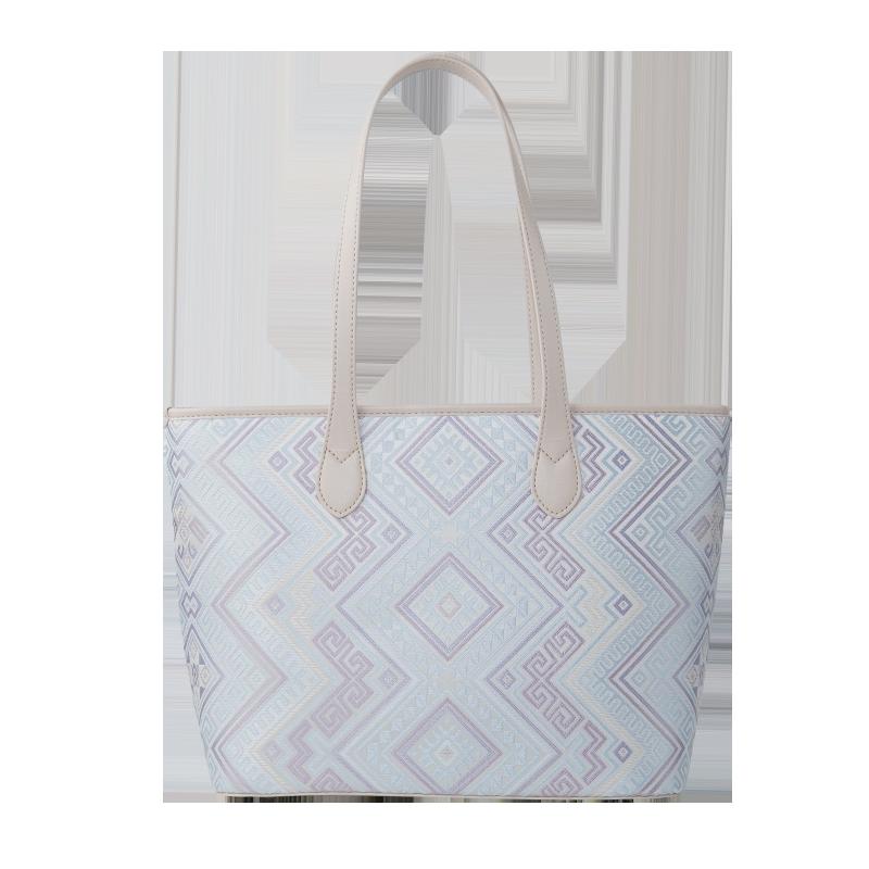 Multicolor brocade shoulder bag view 02