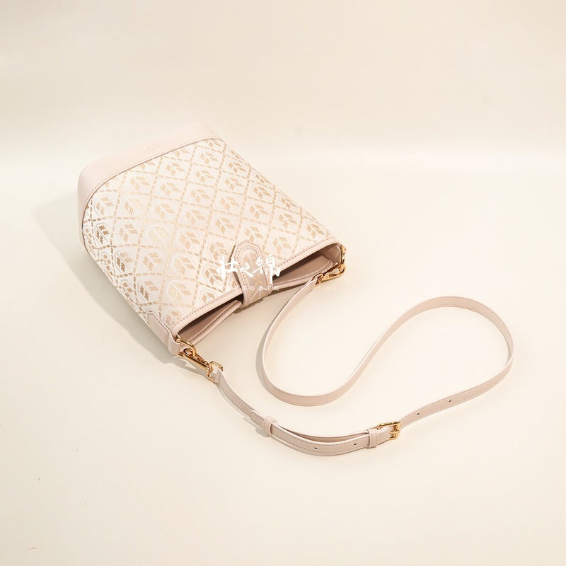 Multicolor brocade shoulder bag view 02