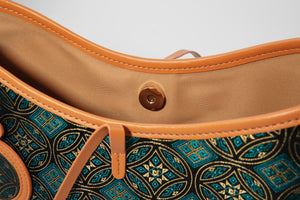 Multicolor brocade shoulder bag view 10