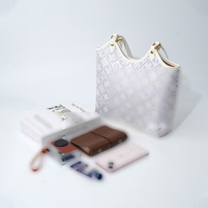 Multicolor brocade tote bag main view