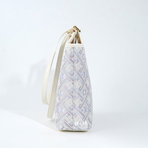 Multicolor brocade tote bag view 03