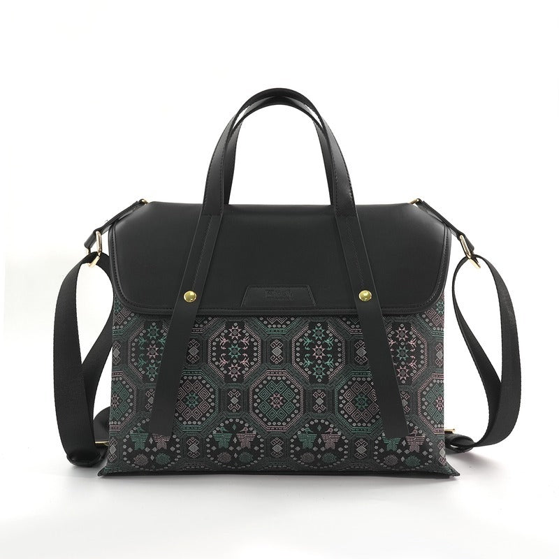 Multicolor brocade travel bag main view