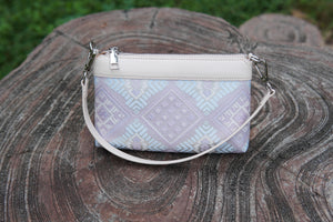 Silver Purple brocade shoulder bag view 09