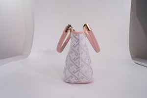 Women's Silver Purple Zhuang Brocade Tote Bag - white_background image 5