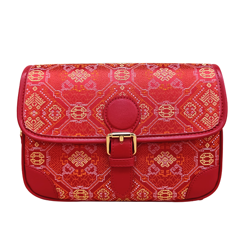 Women's Gold Zhuang Brocade Baguette Bag - fallback image 3