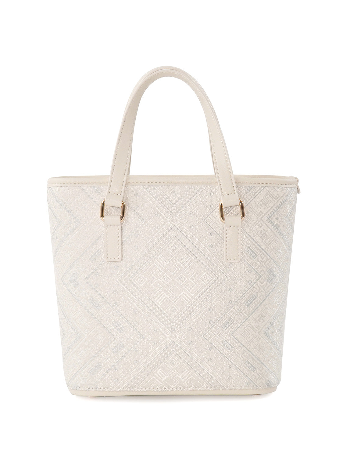 Women's Ivory White Zhuang Brocade Tote Bag - main_image image 4