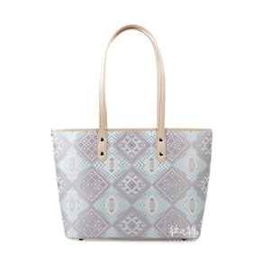 Women's Silver Purple Zhuang Brocade Tote Bag - main_image image 7