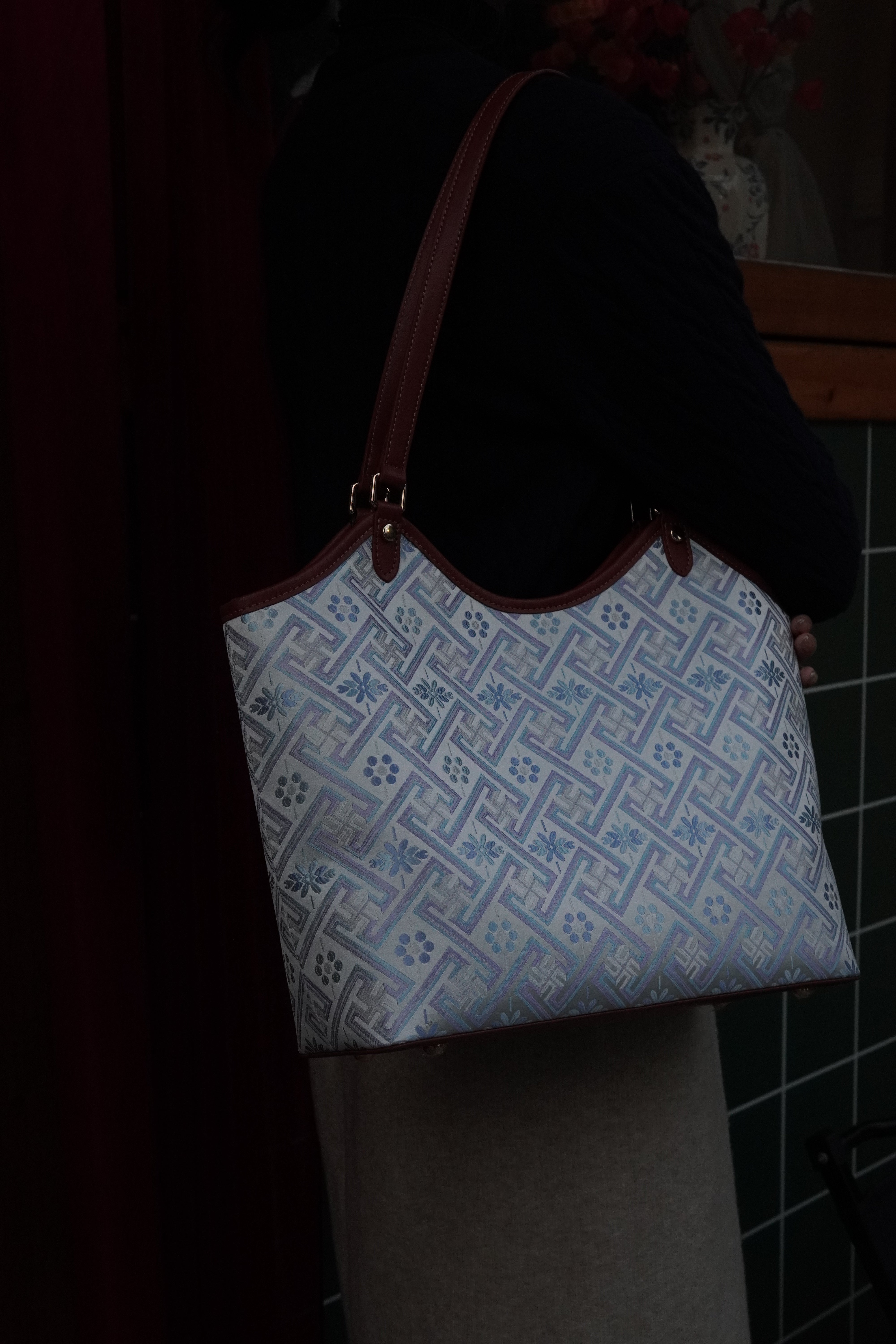 Women's Zhuang Brocade Shoulder Bag - model image 8
