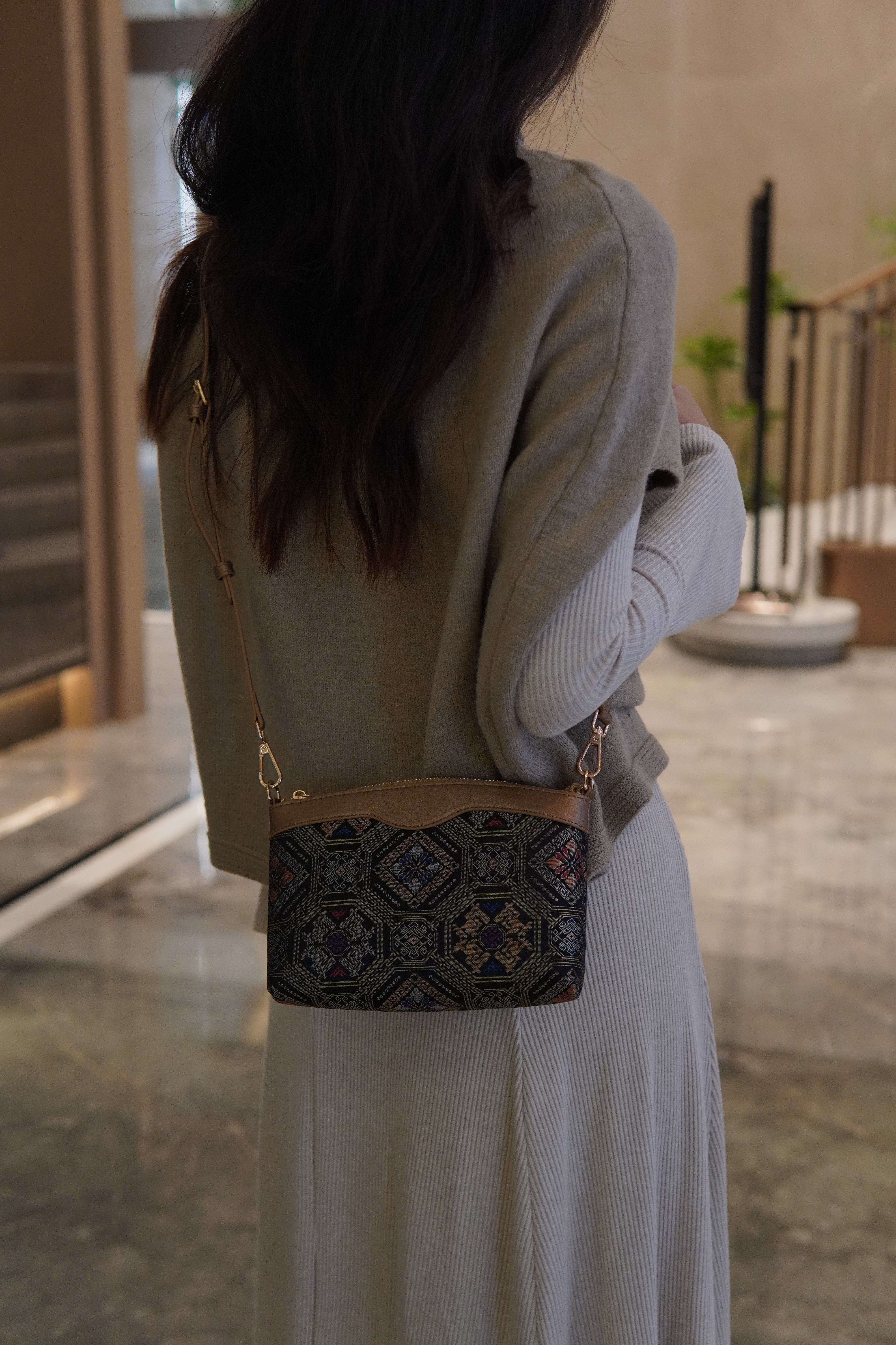 Women's Zhuang Brocade Crossbody Bag - main image 1