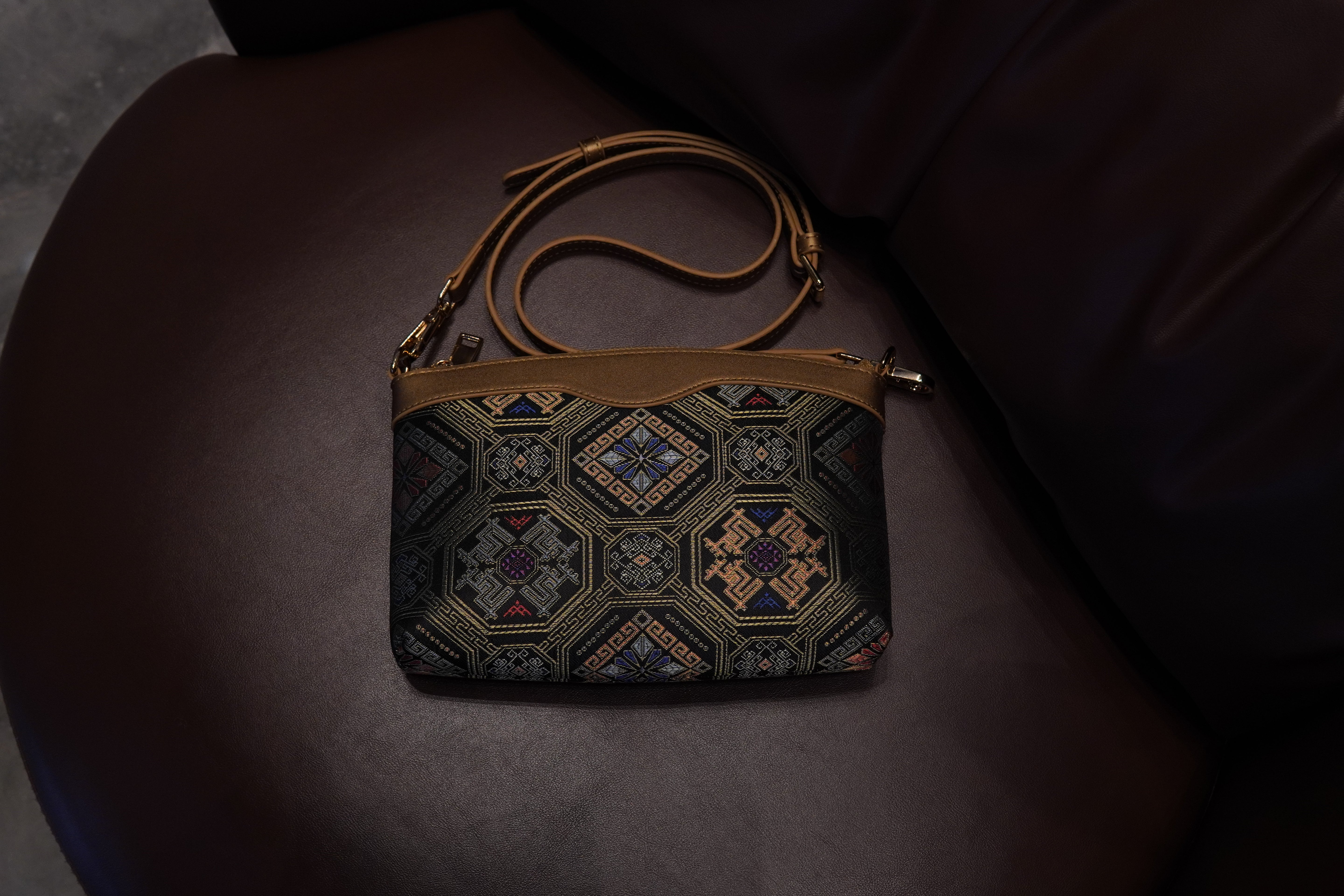 Women's Zhuang Brocade Crossbody Bag - model image 6