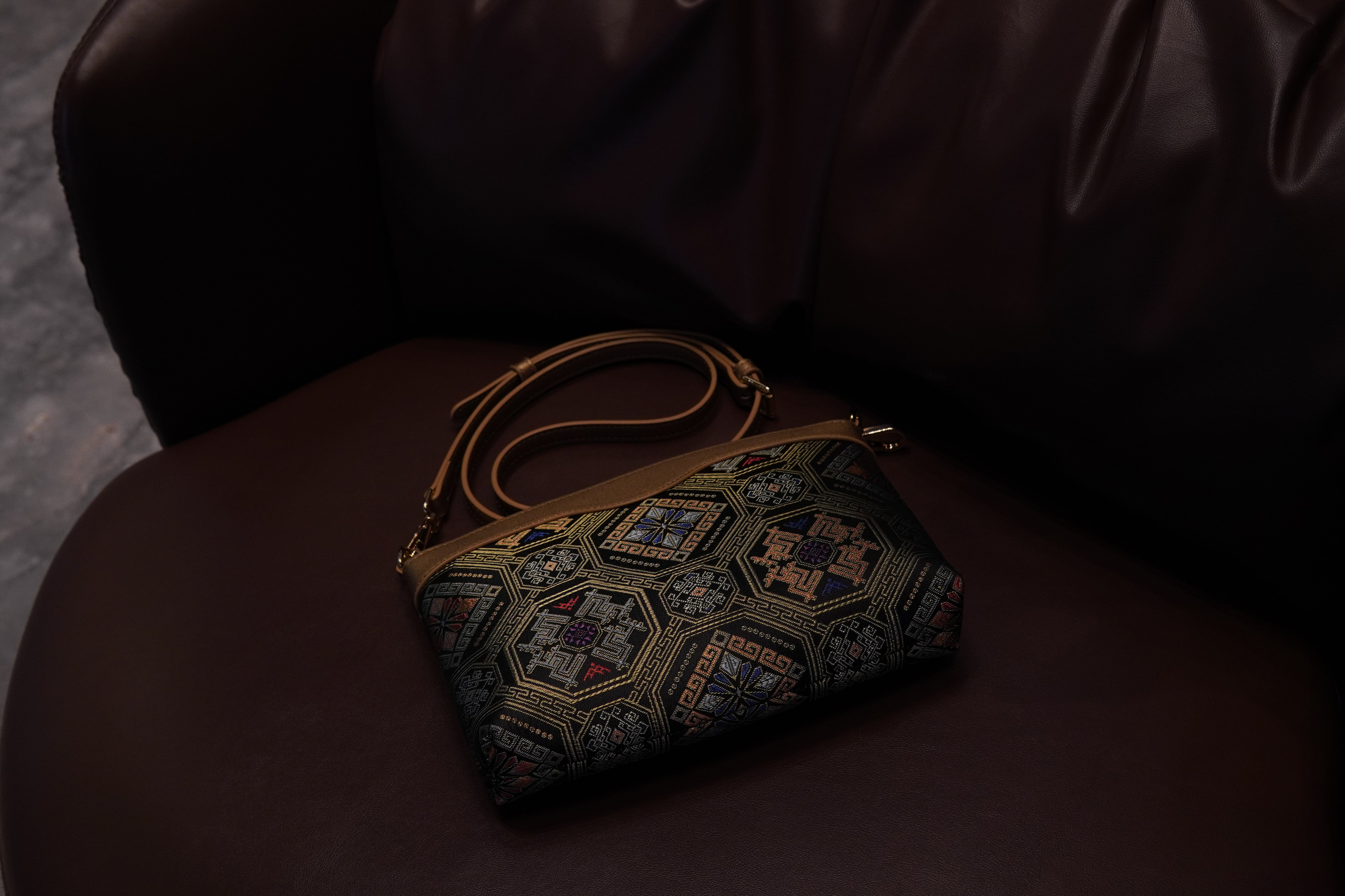 Women's Zhuang Brocade Crossbody Bag - model image 8