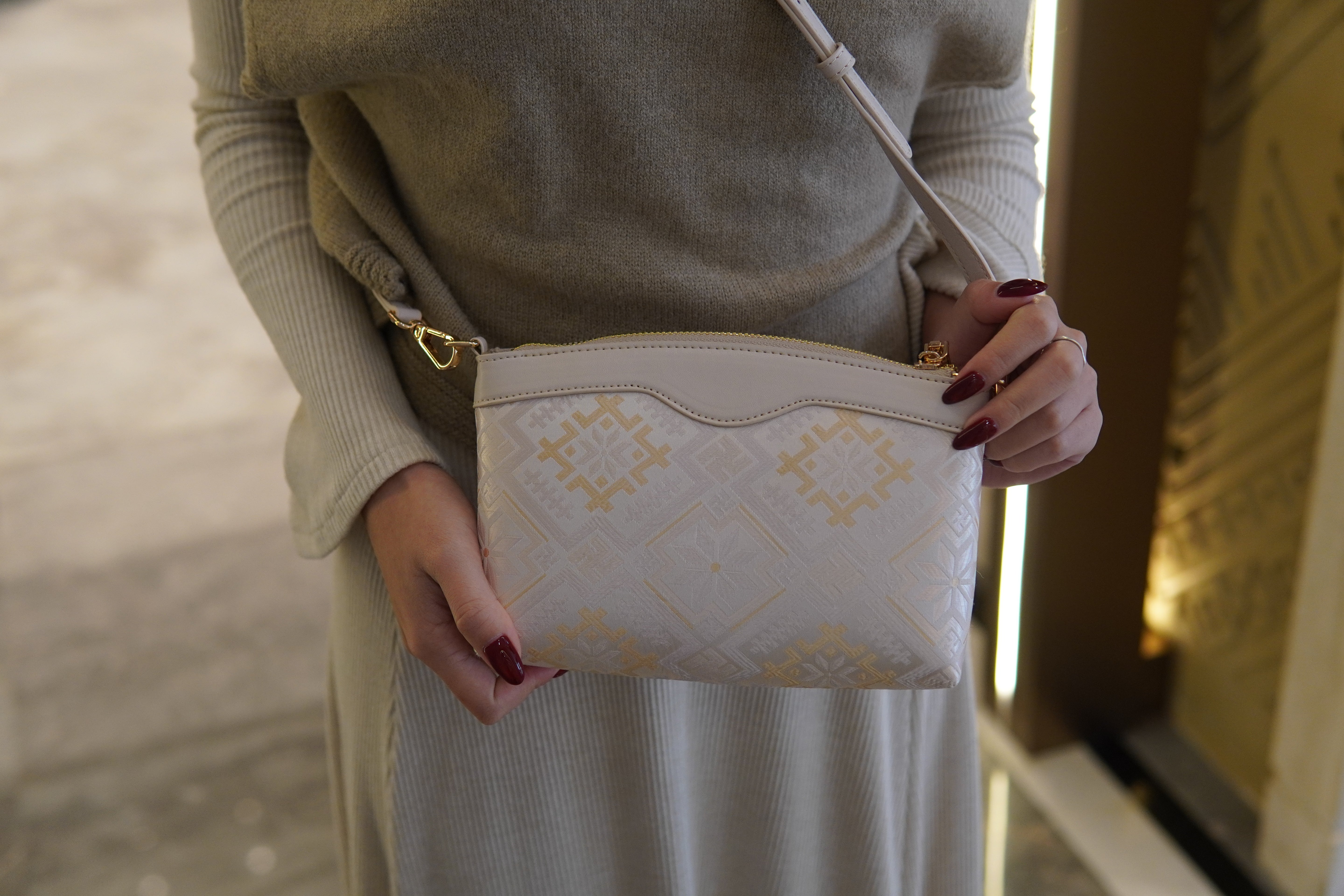 Women's Zhuang Brocade Crossbody Bag - model image 5