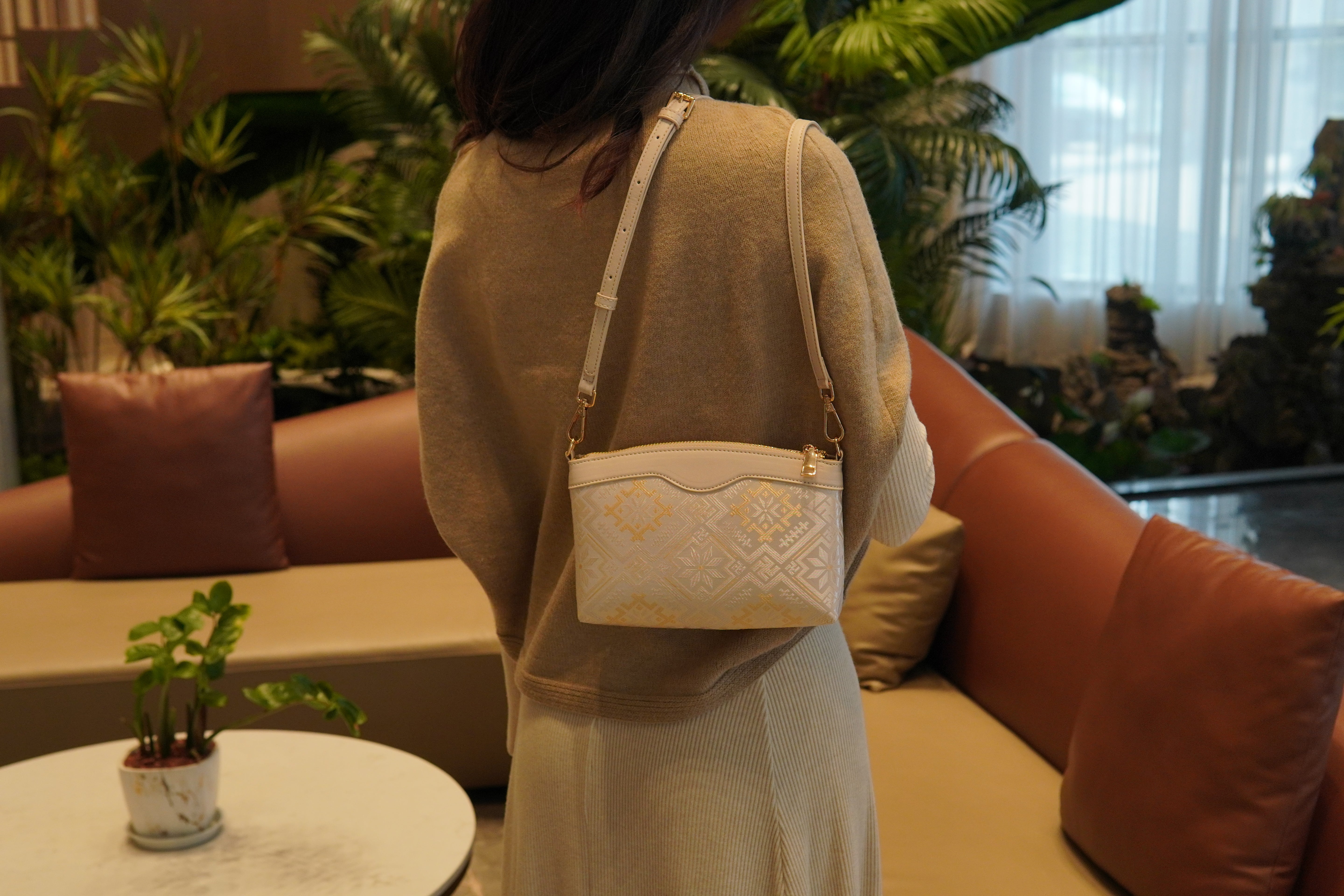 Women's Zhuang Brocade Crossbody Bag - model image 8