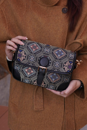 Women's Zhuang Brocade Baguette Bag - model image 4