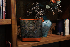 Women's Zhuang Brocade Bucket Bag - model image 5