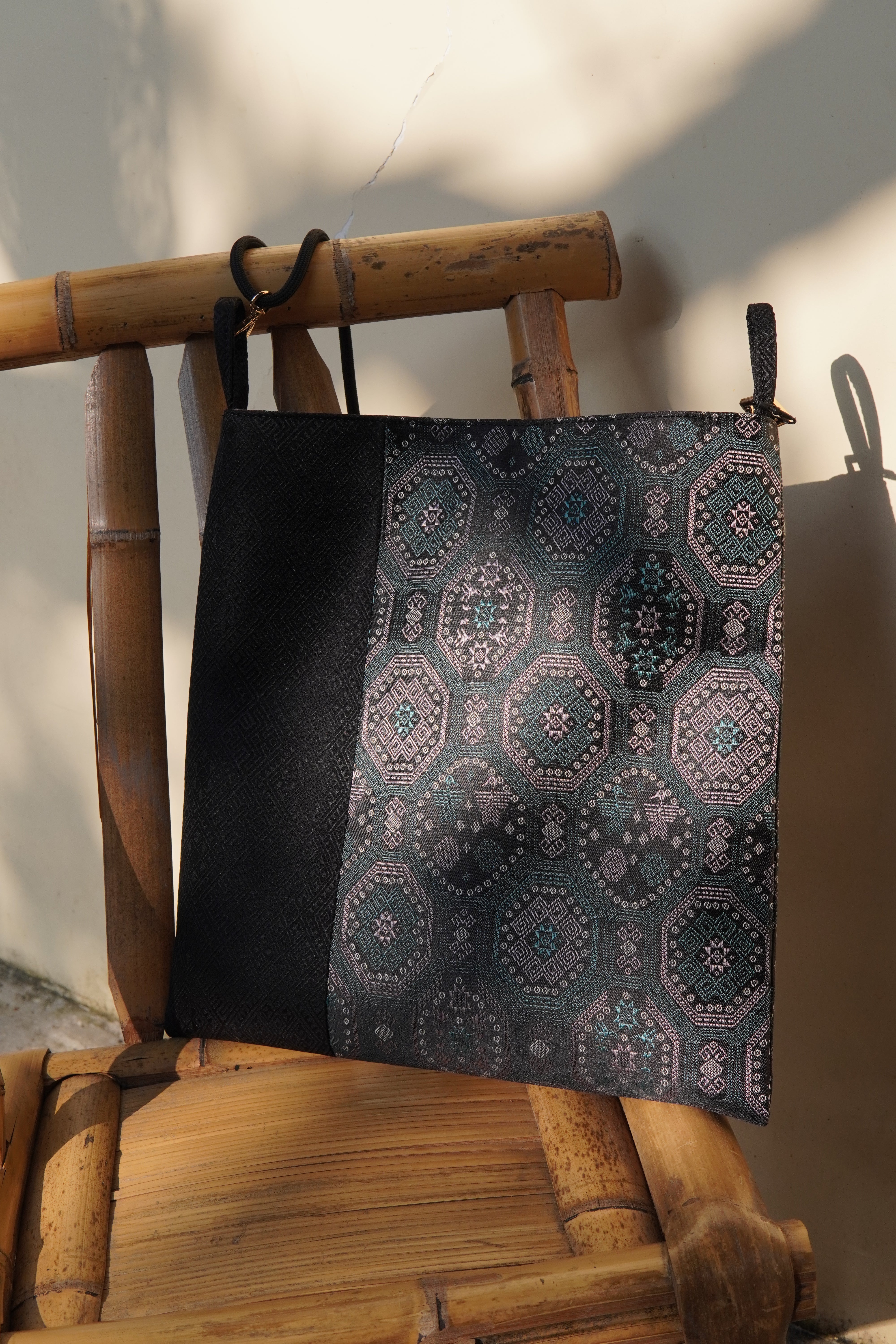 Women's Zhuang Brocade Shoulder Bag - model image 8