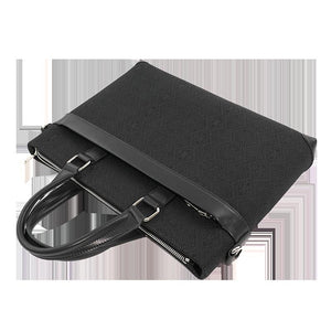 Black brocade briefcase main view