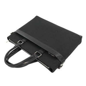 Black brocade briefcase view 10