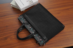 Forest Green brocade briefcase view 08