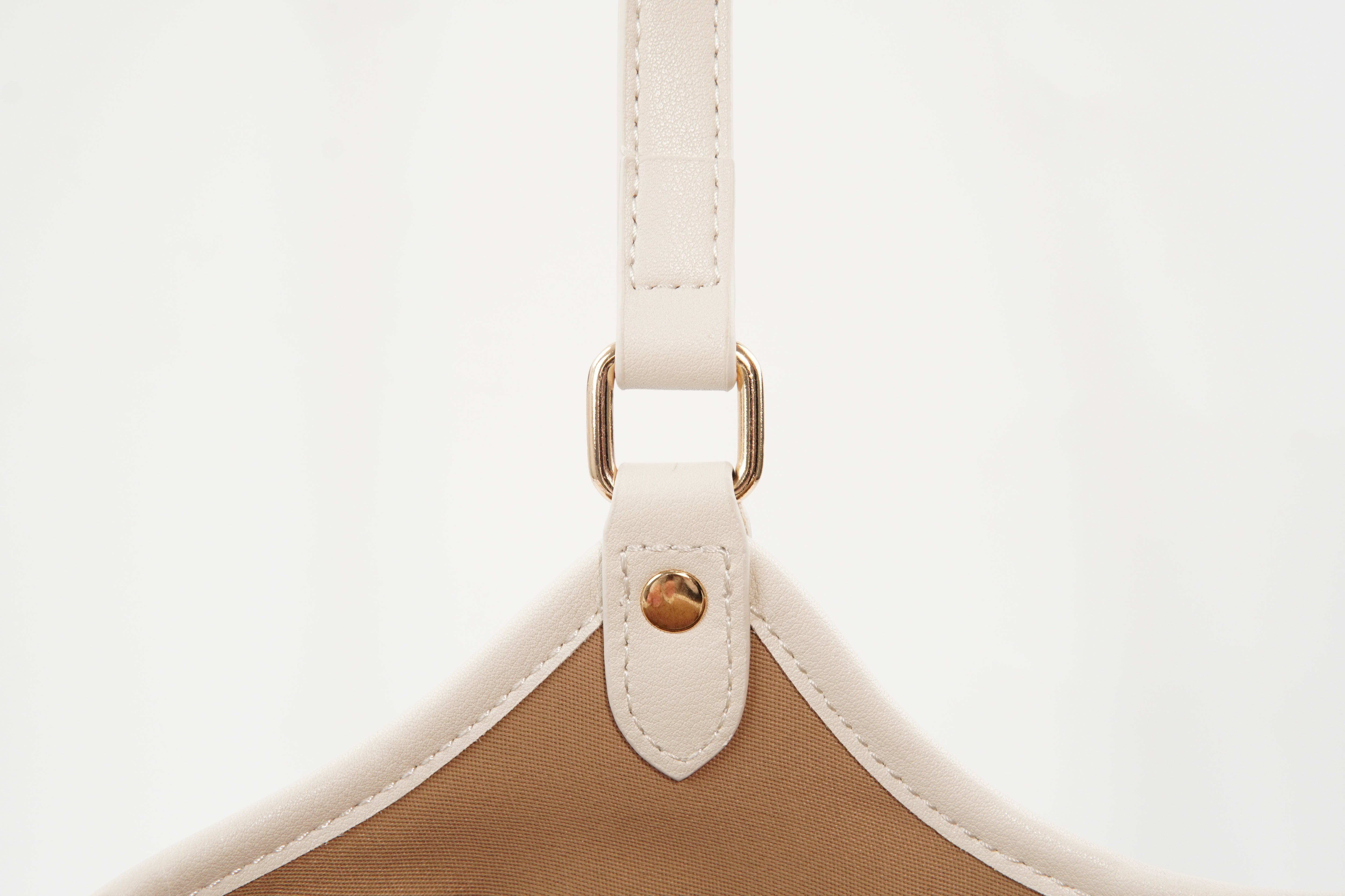 Ivory White brocade tote bag view 02