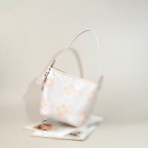 Multicolor brocade bucket bag view 04