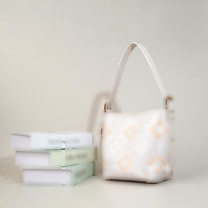 Multicolor brocade bucket bag view 05