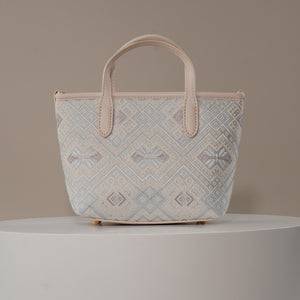 Multicolor brocade crossbody bag in lifestyle scene