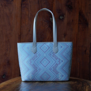 Multicolor brocade shoulder bag in lifestyle scene
