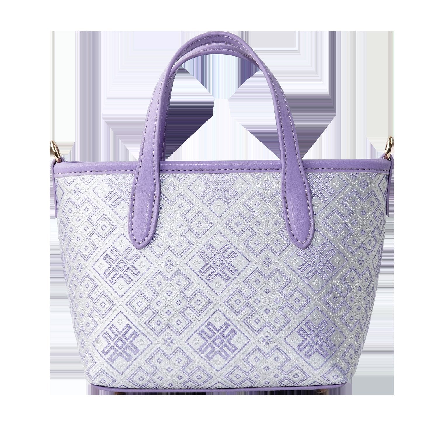 Multicolor brocade tote bag main view