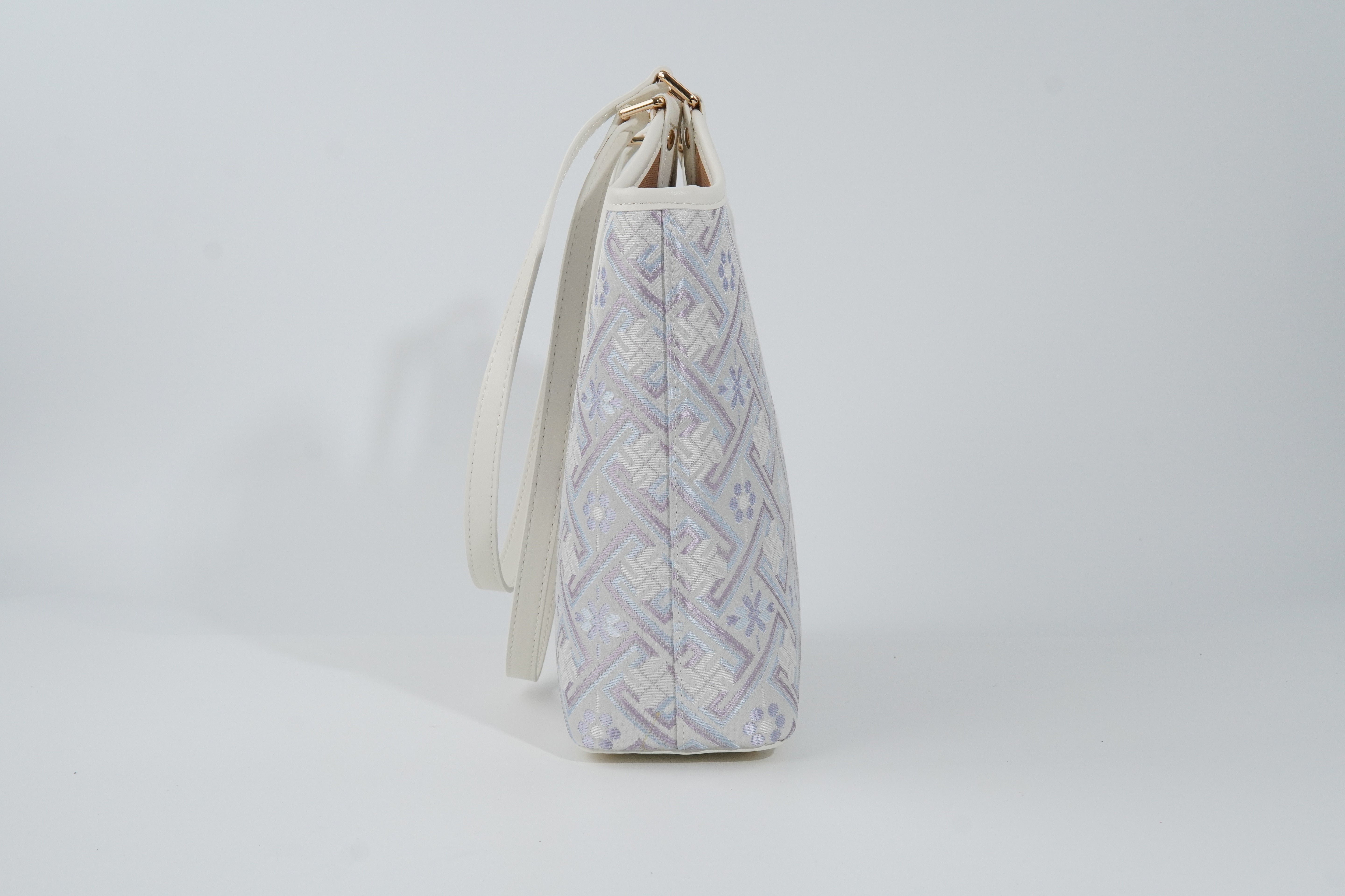Multicolor brocade tote bag view 02