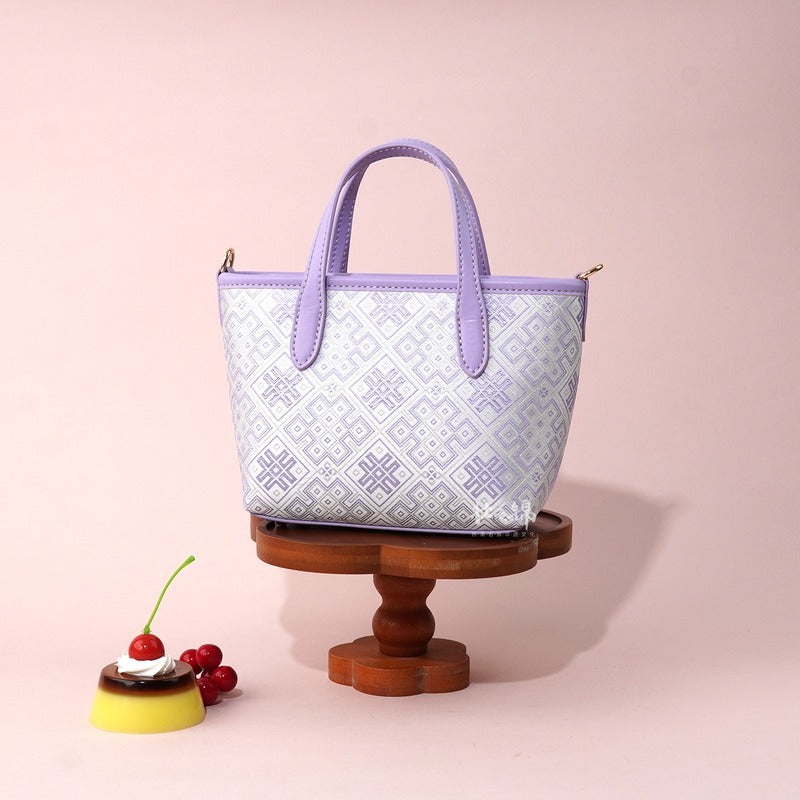 Multicolor brocade tote bag view 03