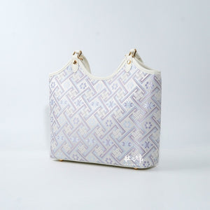 Multicolor brocade tote bag view 04