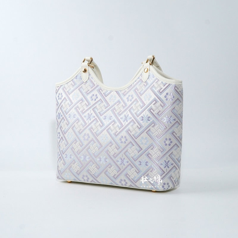 Multicolor brocade tote bag view 04