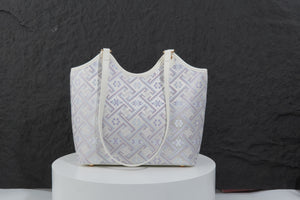 Multicolor brocade tote bag view 08