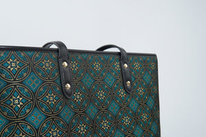 Multicolor brocade tote bag view 10