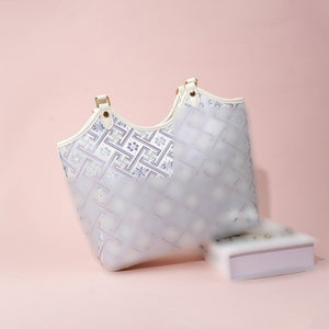 Multicolor brocade tote bag view 10