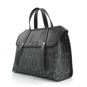 Multicolor brocade travel bag view 02
