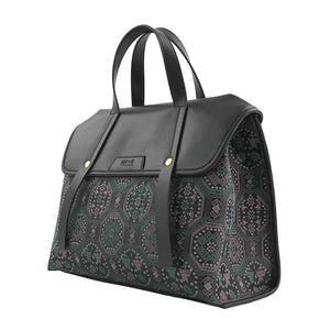 Multicolor brocade travel bag view 09