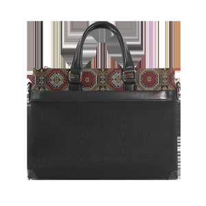 Reddish Brown brocade briefcase main view