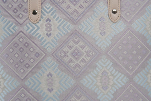 Silver Purple brocade bag set view 10