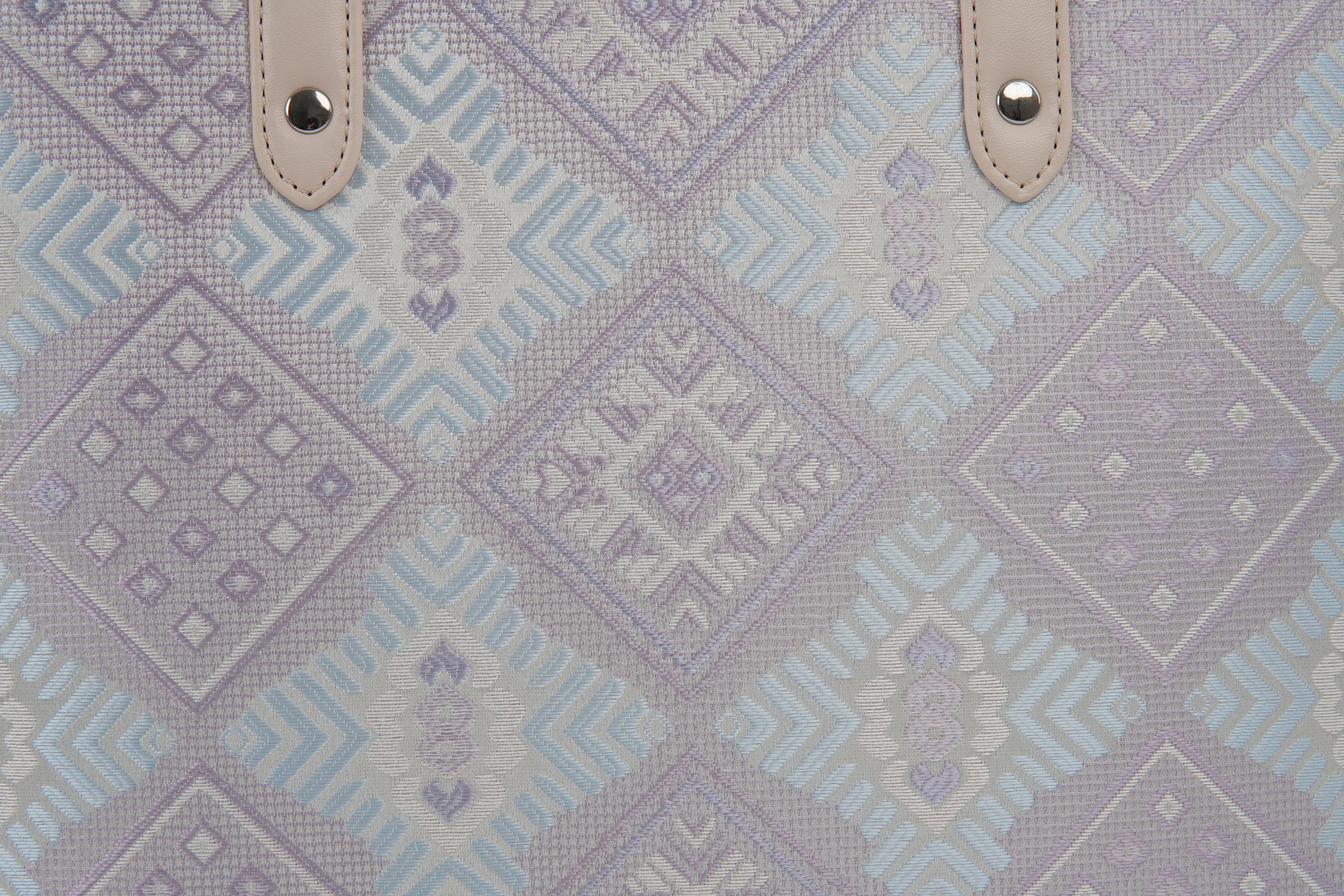 Silver Purple brocade tote bag view 10